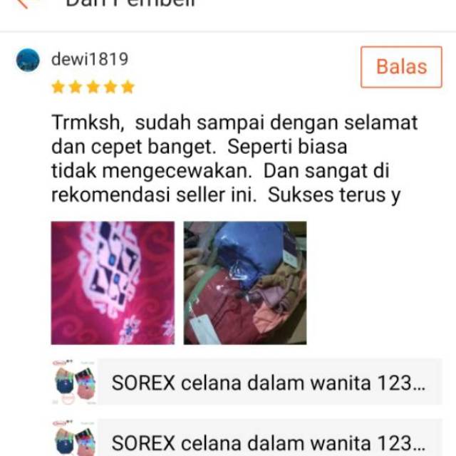 Celana dalam SOREX / 1238 / CD sorex / Celana dalam wanita