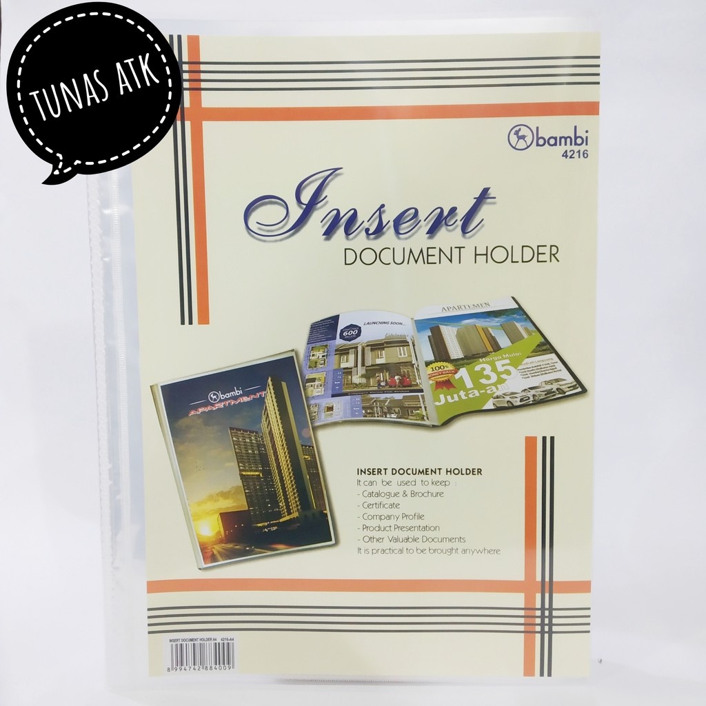 

BAMBI INSERT DOCUMENT HOLDER A4 4216-A4