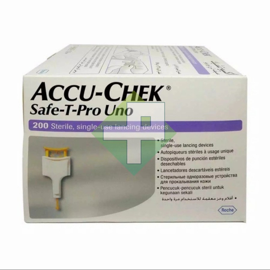 Accu-Check Safe-T-Pro Uno / Jarum Lancet Sekali Pakai isi 200