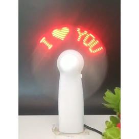 TERBARU Led Mini Fan Merah Isi Pesan I Want You, To Know That, I Love You