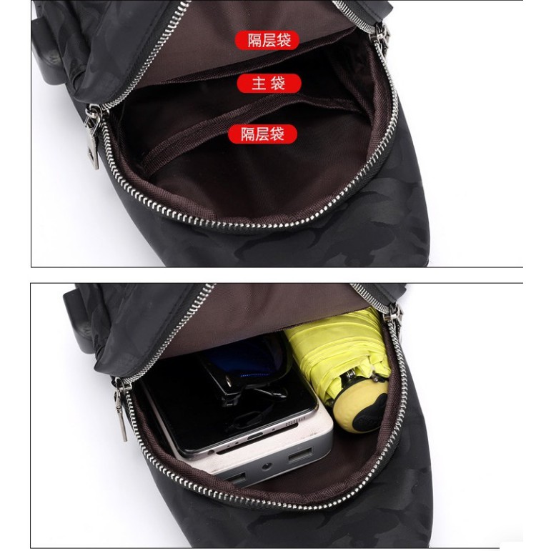 Tas Selempang USB Kanvas Water Resist 6106 EYE Impor Korean Fashion Shoulder bag Slempang