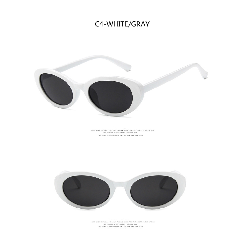 Fashion oval European and American retro cat eye sunglasses for men and women with metal hinges