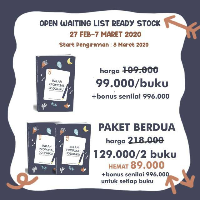 Inilah Proposal Jodohku Wedding Planner Buku Daily Planner Agenda Catatan Perencanaan Agenda Shopee Indonesia