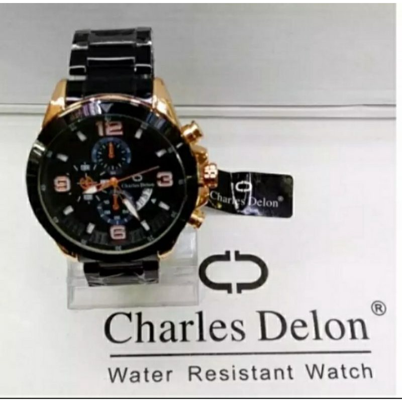 CARLES DELON JAM TANGAN PRIA ANTIA AIR TANGGL AKTIF