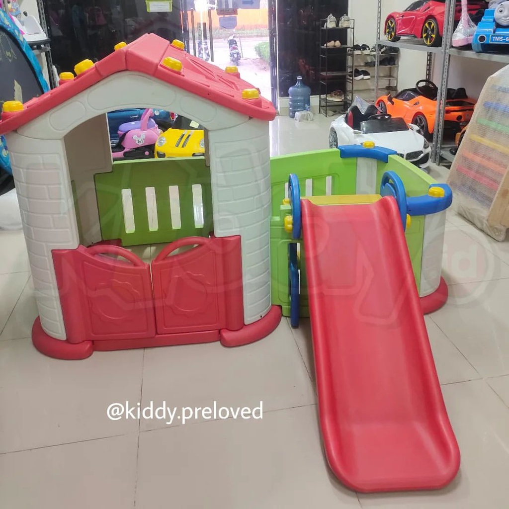 Preloved Jabodetabek Only-Tobebe Big Happy Playhouse - Atap Merah / Biru