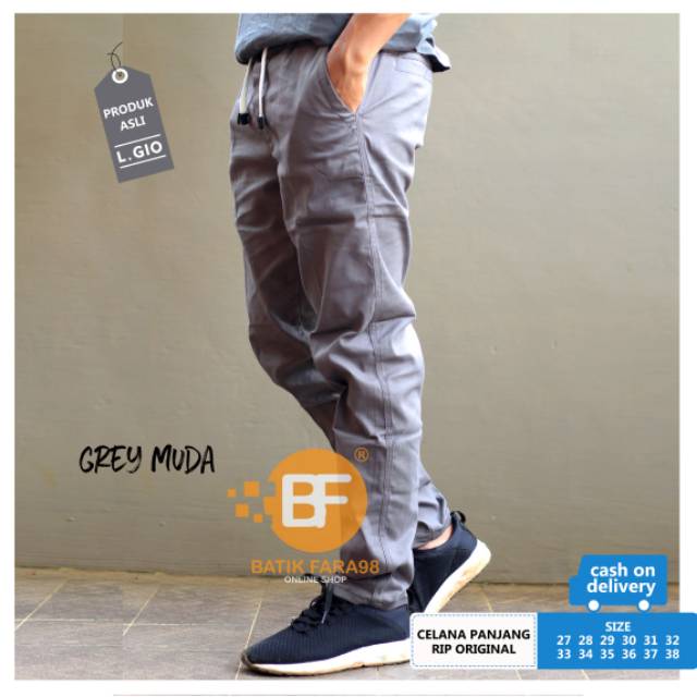 Celana chino pinggang karet/rip original L.GIO