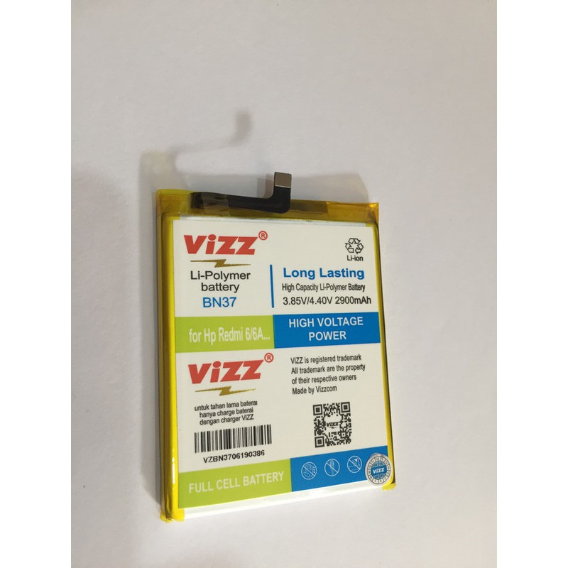 Vizz Double Power Battery Batre Baterai Vizz Xiaomi Redmi 6 Redmi 6A BN37 BN-37 BN 37