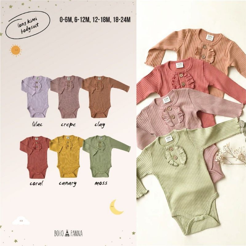 BOHOPANNA - LONG KIMI BODYSUIT (Jumper Bayi)