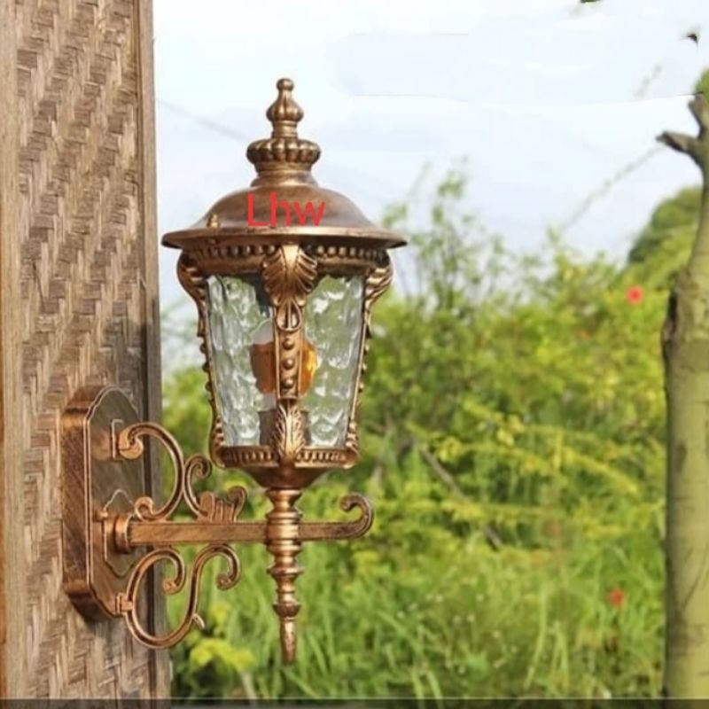 Lampu hias dinding bergaya klasik untuk teras dan kafe, tahan cuaca outdoor indoor, model 1150, warn