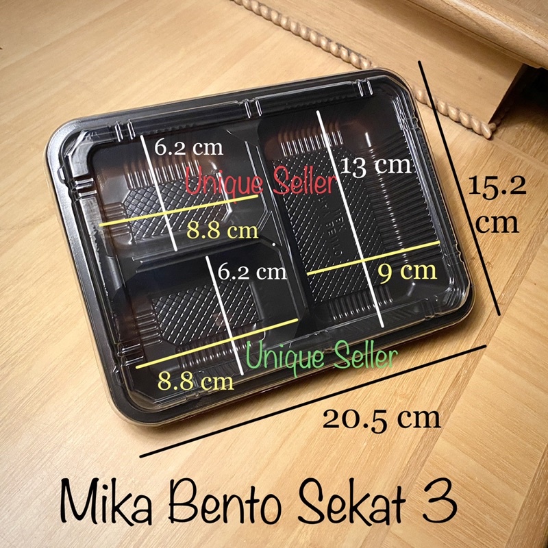 Mika Bento Sekat 2 / 3 / 4 / Tray Bento Sekat 2 3 4 Tebal isi 20 pcs