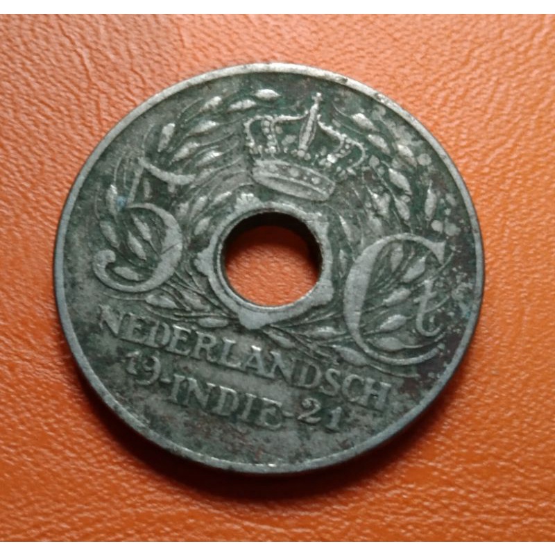 Koin Kuno 5 Cent Nederland Indie 1921 bukan koin benggol kelapa sawit bukan