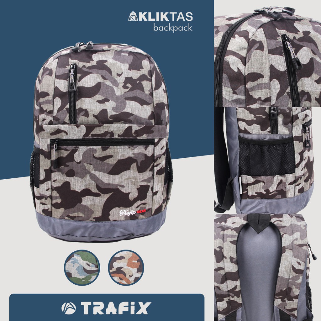 [KLIKTAS] Tas Ransel Laptop TRAFIX Cherami 77142 Backpack Pria Ransel Anak Sekolah Kerja Dinas