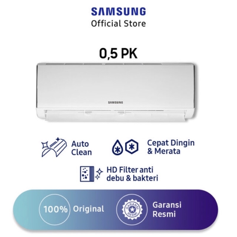 AC Samsung 1/2PK AR05NR/05TGH (Indoor+Outdoor Unit Only)