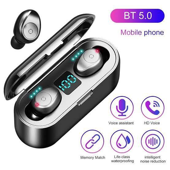 HEADSET BLUETOOTH TWS F9 MINI LED DIGITAL  EARPHONE BLUETOOTH WIRELESS MURAH