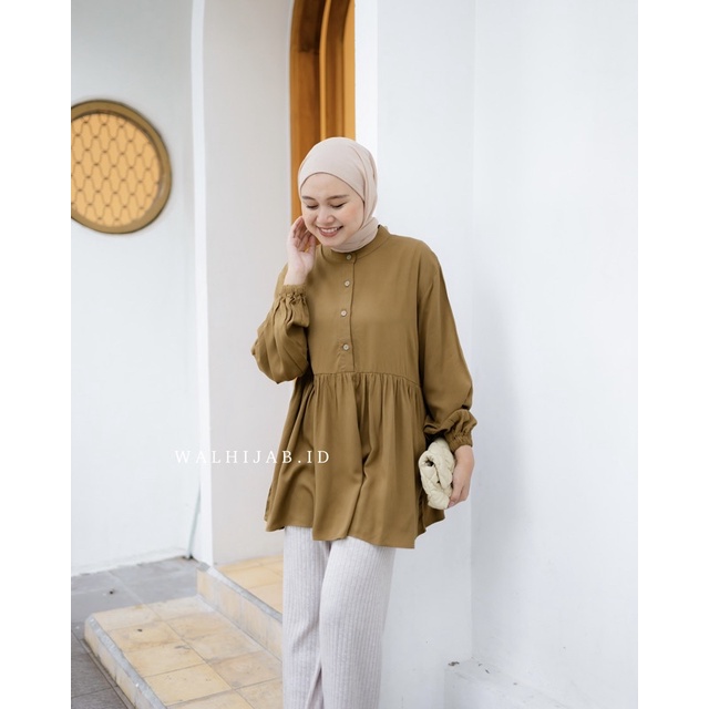 AMANDA BLOUSE - atasan wanita rayon twill