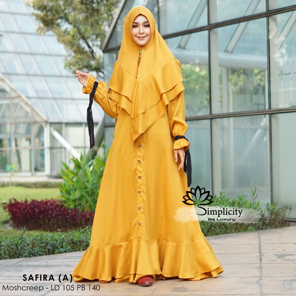 Baju Gamis Simplicity Be Luxury Safira / baju wanita gamis safira / Baju Gamis Murah all size