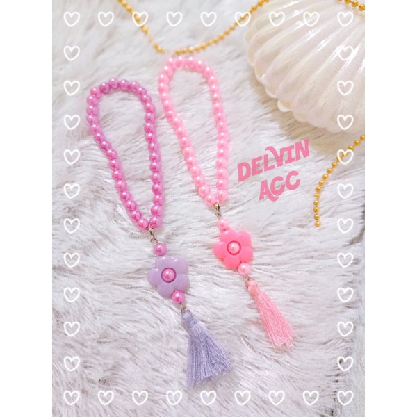 COD Tasbih Anak Dewasa Unik Lucu Handmade Mutiara Manik Hijab Friendly