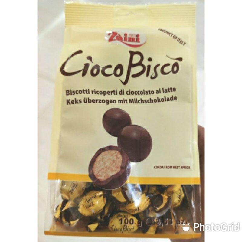 

Zaini Cioco Bisco Biscuit Milk Chocolate Import Italy
