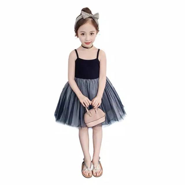 Dress tali black &amp; white premium  1-12th