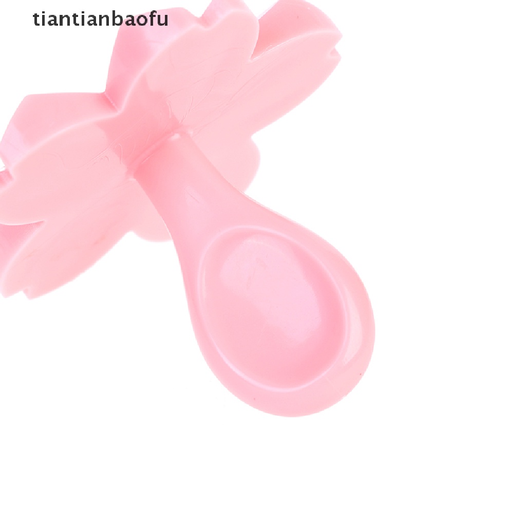 5pcs / set Cetakan Pemotong Biskuit / Cookies / Fondant Bentuk Bunga Sakura Warna Pink