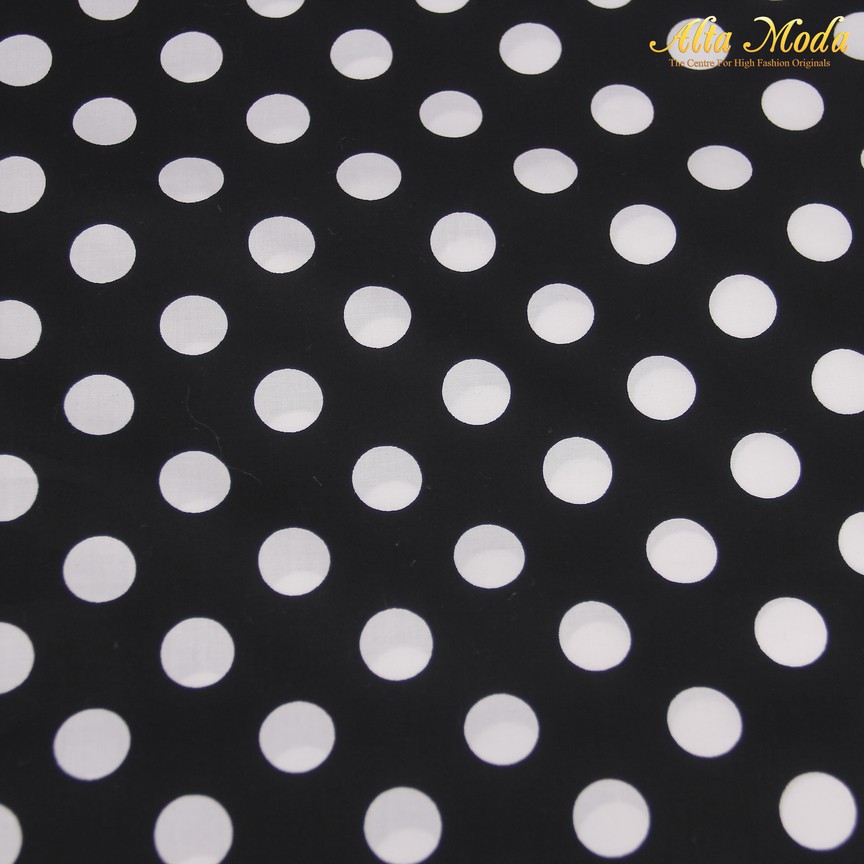 

Alta Moda Katun Voile Hitam Polkadot Putih (1M)