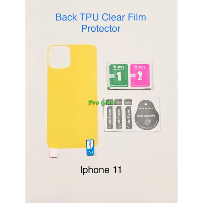 Iphone 11/Iphone 11 PRO/Iphone 11 PRO MAX BACK Cover CLEAR TPU Film Protector / Antigores Premium