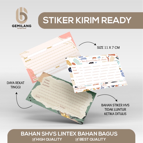 

(READY STOCK) STIKER KIRIM / LABEL SHIPPING / STIKER PENGIRIMAN / STIKER OLSHOP / STIKER HVS / STIKER PAKET / KERTAS KIRIM OLSHOP