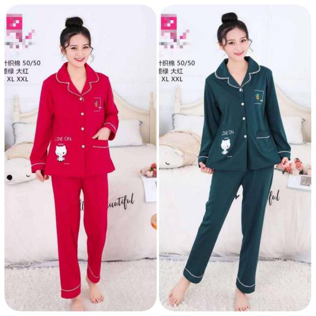 PP KERAH K5 LENGAN PANJANG CELANA PANJANG BAHAN  KAOS  