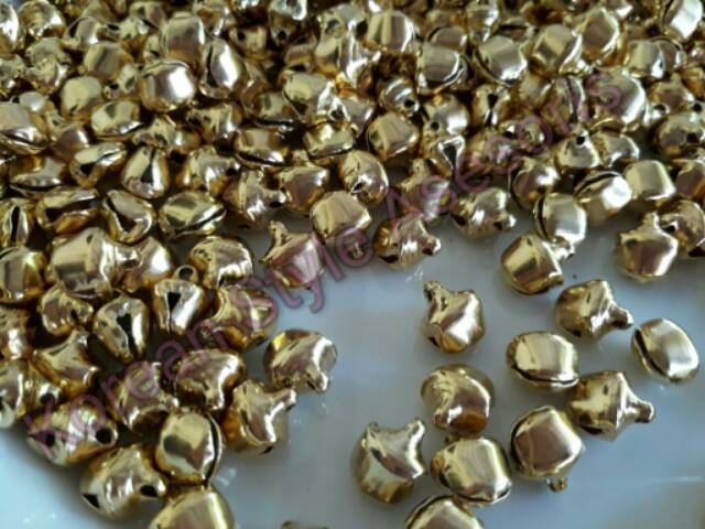 kerincingan silver dan gold  1CM (besar) PER PACK isi 20