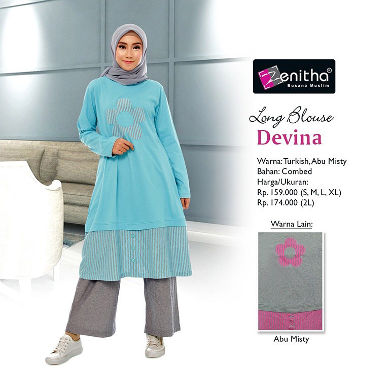 BAJU LONG BLOUSE ZENITHA ZN DEVINA