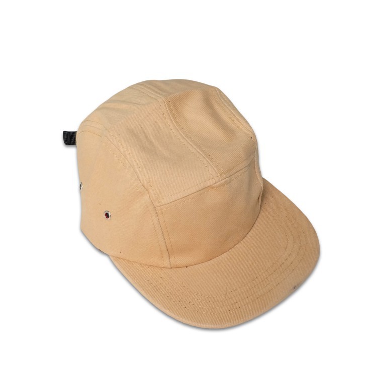 Gilapolos Topi Pria Casual 5 Panel Denim Cream