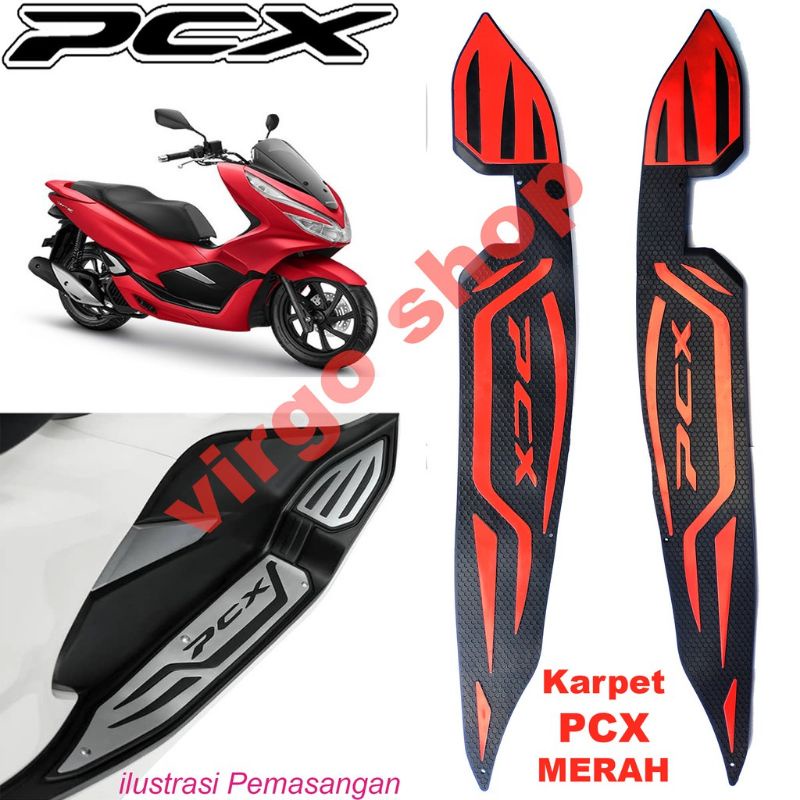 Karpet Motor PCX 150 PCX 160 Lokal Karpet Bordes Karet Pijakan Kaki PCX