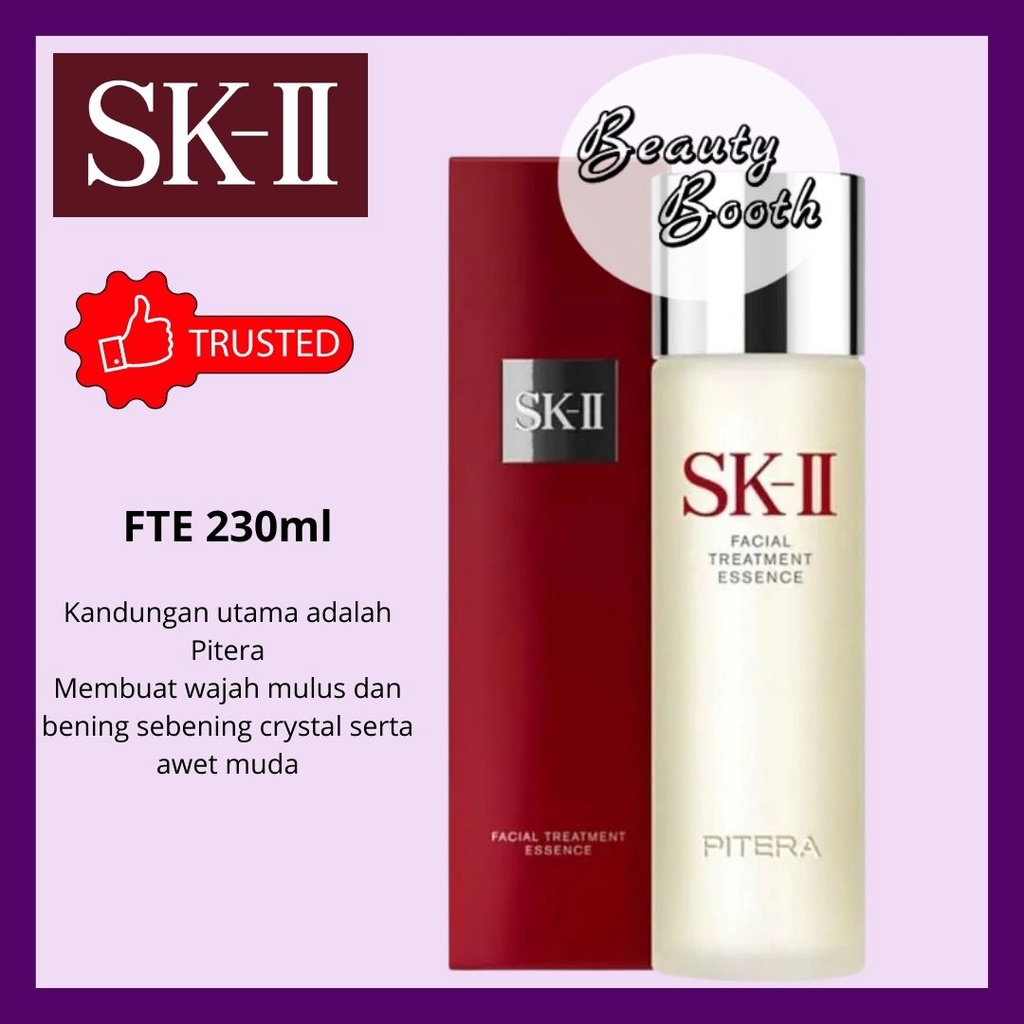 SK-II SKII SK2 SK II Facial Treatment Essence 230ML | FTE 230 ML Pitera Kulit Wajah Muka Kinclong Glowing Bercahaya Bersinar Aura