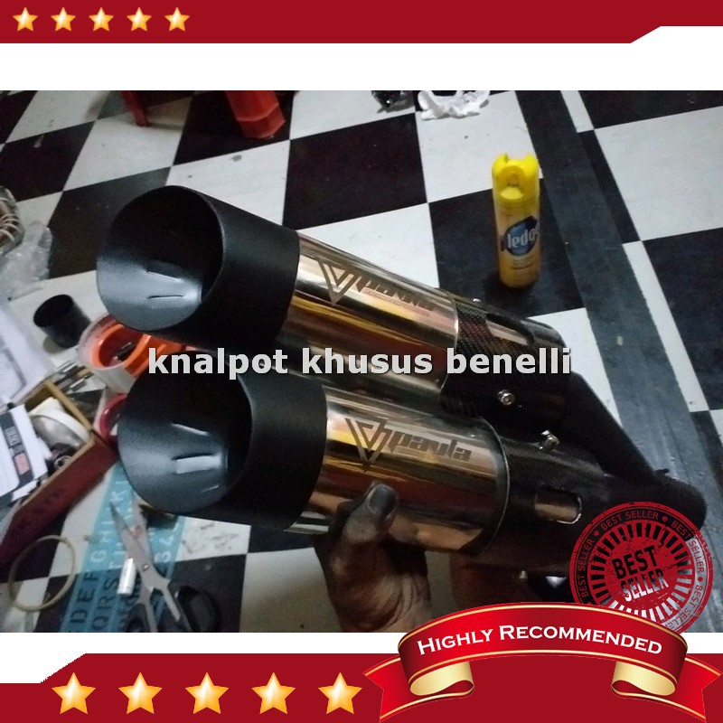 Harga Knalpot Dual Silencer Fullsystem Benelli Evo 200cc