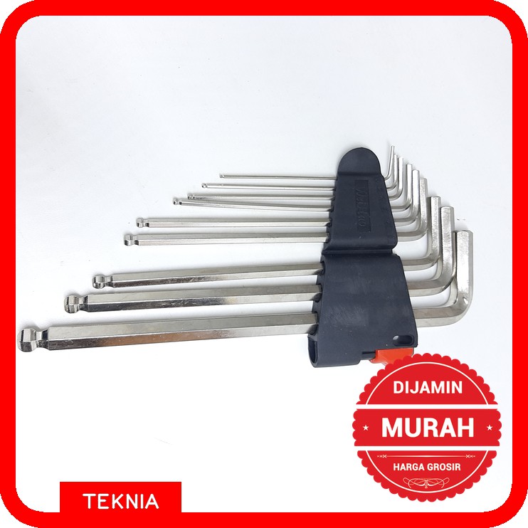 Kunci L Panjang Propan Ballpoint 9 Set - Long Ballpoint Wrench Set - PROPAN