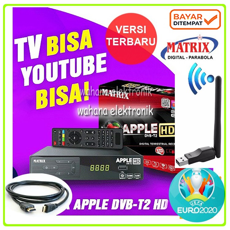 receiver tv digital set top box   stb matrix ews dvb t2 wifi full hd bisa you tube