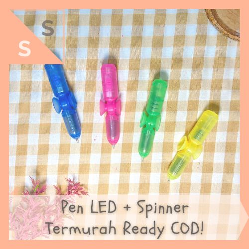 

[simplyshop] Pen / Pulpen Mini LED Fidget Spinner Senter Flashlight Neon Stress Reliever Multifungsi