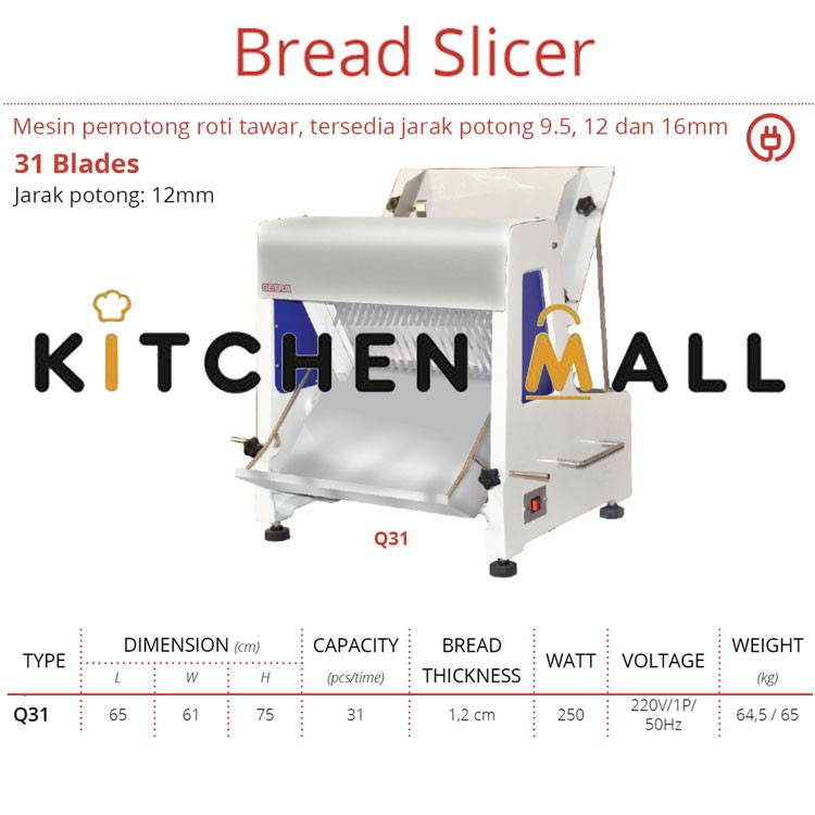 GETRA Q31 Bread Slicer Mesin Pemotong Roti Tawar
