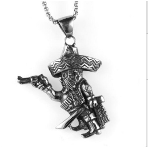 Kalung Panjang Dengan Liontin Gaya hip hop punk Untuk Pria