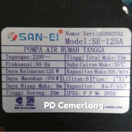 Pompa Air Pendorong Air Toren Otomatis Booster Pump San Ei Sanyo