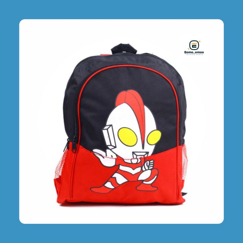 ULTRAMAN Tas Ransel Sekolah Anak Laki laki PAUD/TK/SD Ransel Sekolah Termurah Lucu EMOEMO