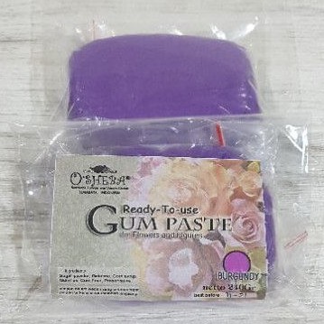 

[osheba] gumpaste bahan siap pakai 240gr warna burgundy / ungu 1