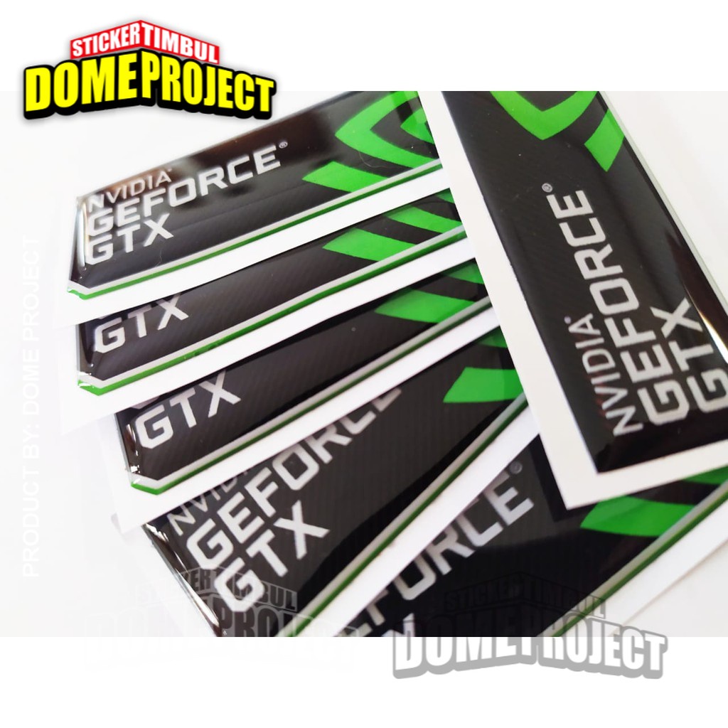 STIKER TIMBUL EMBLEM LENTUR NVIDIA GTX EMBLEM PANJANG STIKER EMBLEM 3D LENTUR