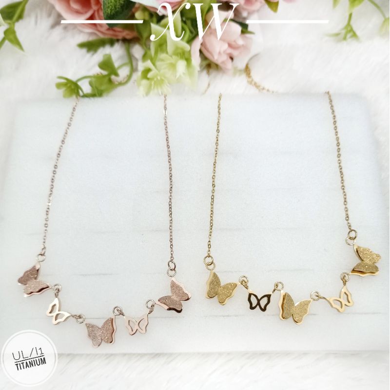 Kalung Titanium Kupu K04168