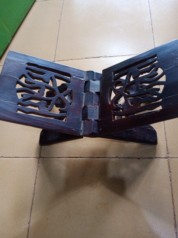 Rexal Ukir 35 × 15 Cm Dari Kayu Jati Asli Tempat Baca Alquran Murah