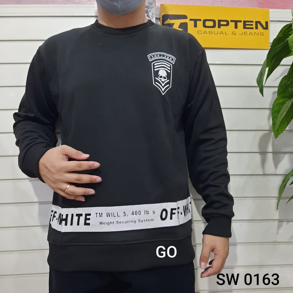 gof SWEATER TOPTEN Polos Pakaian Pria Outerwear Cardigan Hoodie Jaket Casual Motif Lengan Panjang