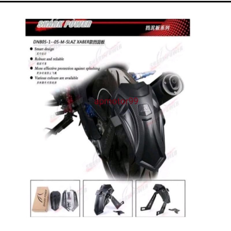 MUDGUARD Aerox 155 SHARK POWER MUDGUARD SHARK Power  AEROX 155