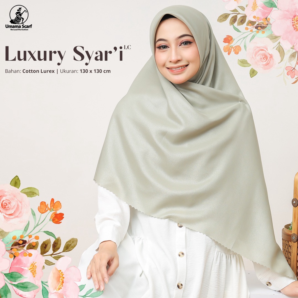 Hijab Segiempat Luxury Syar'i Lasercut Kerudung Segiempat Syar'i Nayla Hija'b