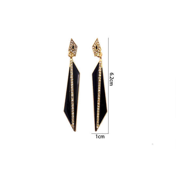 COD Hotel Deluna Anting S925 Silver Korea Geometry Black Irregular Earrings