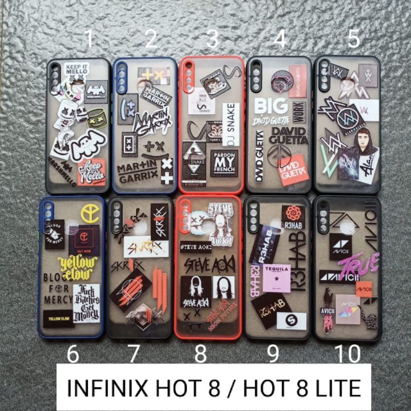 Case gambar infinix Hot 8 . Hot 8 LITE motif cowok soft softcase softshell silikon cover casing kesing housing
